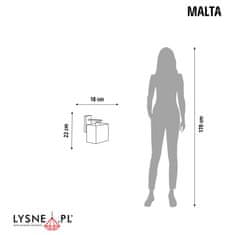 LYSNE.PL Nástěnné svítidlo do ložnice MALTA černý rámeček, bílá