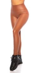 Amiatex Dámské legíny 85755, světle hnědá, M/L