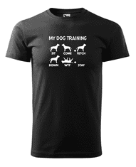 Fenomeno Pánské tričko Training(pes) - černé Velikost: S