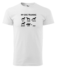 Fenomeno Pánské tričko Training(pes) - bílé Velikost: XL