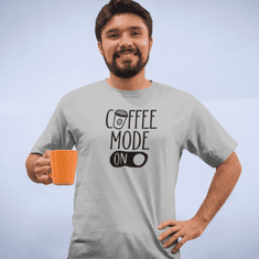 Fenomeno Pánské tričko Coffee mode on - šedé Velikost: M