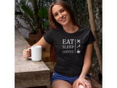 Fenomeno Dámské tričko Eat sleep coffee - černé Velikost: XS