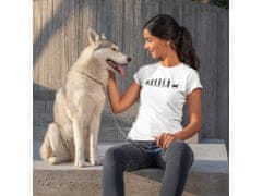Fenomeno Dámské tričko Evoluce(pes) - bílé Velikost: 3XL