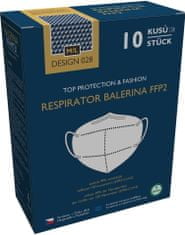 Balerina Český zdravotnický nano respirátor PFHM731-FFP2, velikost M/L, vzor 28 - balení 10ks