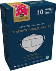 Balerina Český zdravotnický nano respirátor PFHM731-FFP2, velikost M/L, vzor 49 - balení 10ks