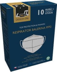 Balerina Český zdravotnický nano respirátor PFHM731-FFP2, velikost M/L, vzor 96 - balení 10ks