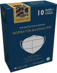 Balerina Český zdravotnický nano respirátor PFHM731-FFP2, velikost M/L, vzor 108 - balení 10ks