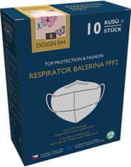 Balerina Český zdravotnický nano respirátor PFHM731-FFP2 pro děti, velikost S, vzor 44 - balení 10ks