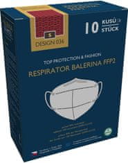 Balerina Český zdravotnický nano respirátor PFHM731-FFP2 pro děti, velikost S, vzor 36 - balení 10ks