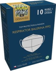 Balerina Český zdravotnický nano respirátor PFHM731-FFP2 pro děti, velikost S, vzor 53 - balení 10ks