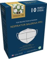 Balerina Český zdravotnický nano respirátor PFHM731-FFP2 pro děti, velikost S, vzor 198 - balení 10ks