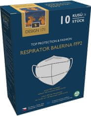 Balerina Český zdravotnický nano respirátor PFHM731-FFP2 pro děti, velikost S, vzor 171 - balení 10ks