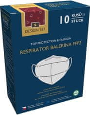 Balerina Český zdravotnický nano respirátor PFHM731-FFP2 pro děti, velikost S, vzor 187 - balení 10ks