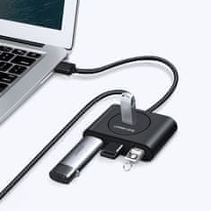 Ugreen CR113 HUB adaptér 4x USB / USB-C 1m, černý