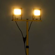 Greatstore LED reflektor se stojanem 2 x 50 W teplé bílé světlo