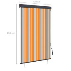 Greatstore Venkovní roleta 120 x 250 cm žlutomodrá