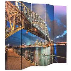 Greatstore Skládací paraván 200 x 170 cm Přístavní most v Sydney