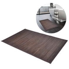 Greatstore Bambusové koupelnové předložky 4 ks 60 x 90 cm tmavě hnědé