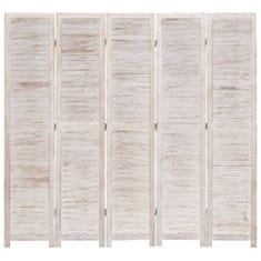 Vidaxl 6dílný paraván bílý 210 x 165 cm dřevo