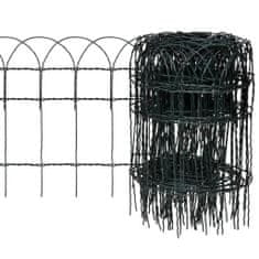 Greatstore Zahradní plot práškované železo 10 x 0,4 m