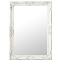 Greatstore Nástěnné zrcadlo barokní styl 60 x 80 cm bílé