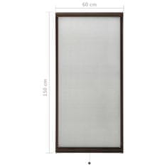 Greatstore Rolovací okenní síť proti hmyzu hliník hnědá 60 x 150 cm