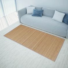 Greatstore Obdélníková hnědá bambusová rohož / koberec 80 x 300 cm