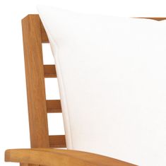 Vidaxl Zahradní židle 2 ks krémové podušky masivní akáciové dřevo