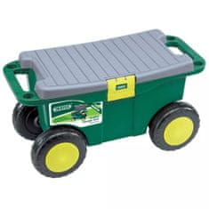 Petromila Draper Tools Zahradní úložný vozík sedátko 56x27,2x30,4cm zelený 60852