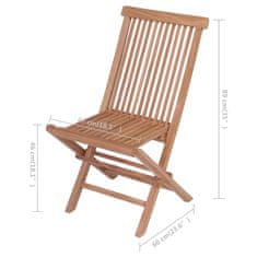 Greatstore Zahradní židle s béžovými poduškami 4 ks masivní teak