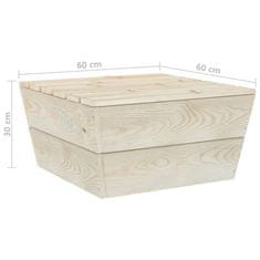 Vidaxl Zahradní stoly 2 ks 60 x 60 x 30 cm impregnované smrkové dřevo