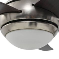 Greatstore Ozdobný stropní ventilátor se světlem 128 cm hnědý