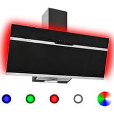 Greatstore Nástěnná digestoř RGB LED 90 cm nerezová ocel a tvrzené sklo