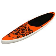 Greatstore Nafukovací SUP paddleboard 320 x 76 x 15 cm oranžový