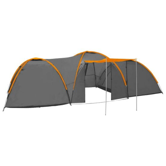 Vidaxl VidaXL Igloo stan 650x240x190 cm 8 osob šedá a oranžová