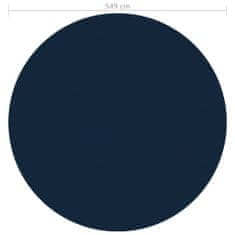 Petromila Plovoucí PE solární plachta na bazén 549 cm černo-modrá