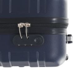 Greatstore Skořepinový kufr na kolečkách námořnická modrá ABS
