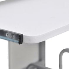 Greatstore Počítačový stůl s vysouvací deskou na klávesnici bílý