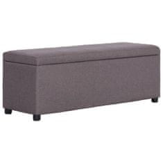 Vidaxl Lavice s úložným prostorem 116 cm taupe polyester