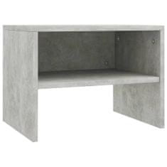 Greatstore Noční stolky 2 ks betonově šedé 40 x 30 x 30 cm dřevotříska