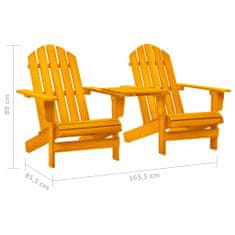 Greatstore Zahradní židle Adirondack masivní jedlové dřevo oranžová