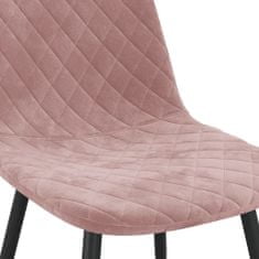 Vidaxl Jídelní židle 2 ks růžové samet