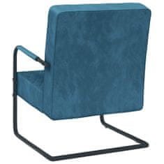Greatstore Konzolová židle modrá samet