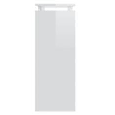 shumee Konzolový stolek bílý vysoký lesk 80 x 30 x 80 cm dřevotříska