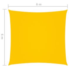 Greatstore Stínící plachta oxfordská látka čtvercová 6 x 6 m žlutá