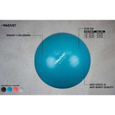 Greatstore Avento Fitness/gymnastický míč průměr 65 cm stříbrný