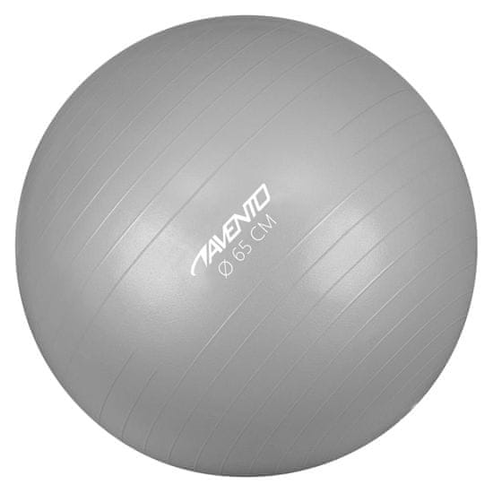 Greatstore Avento Fitness/gymnastický míč průměr 65 cm stříbrný