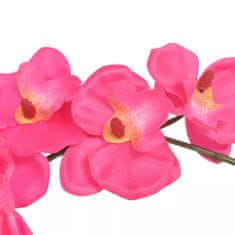 Greatstore Umělá rostlina orchidej s květináčem 30 cm červená