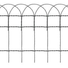Vidaxl Zahradní plot práškované železo 10 x 0,4 m