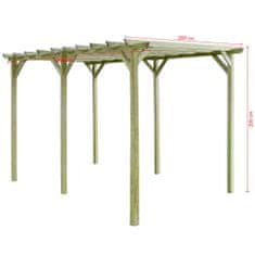 Greatstore Zahradní pergola impregnované borové dřevo 4 x 2 x 2 m